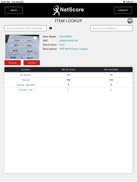 NetScore WMS Mobile iPad screenshot 6 - Business app
