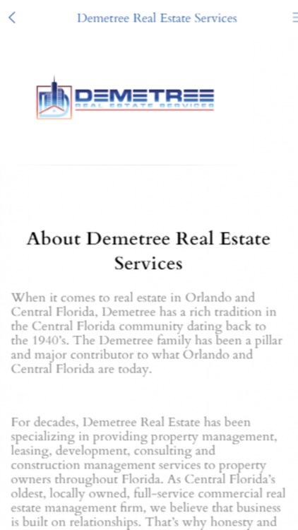 Demetree App