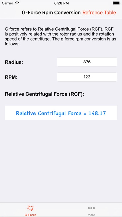 Gforce RPM conversion screenshot-7