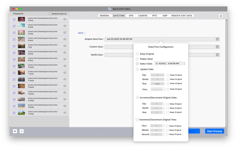 Screenshot #2 pour Batch Exif Editor Pro