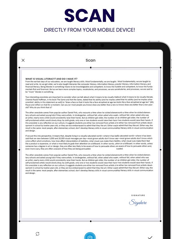 PDF Scanner App free of ads iPad screenshot 1 - Business app