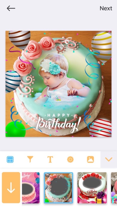 Screenshot #2 pour Birthday Photo Frame - Editor
