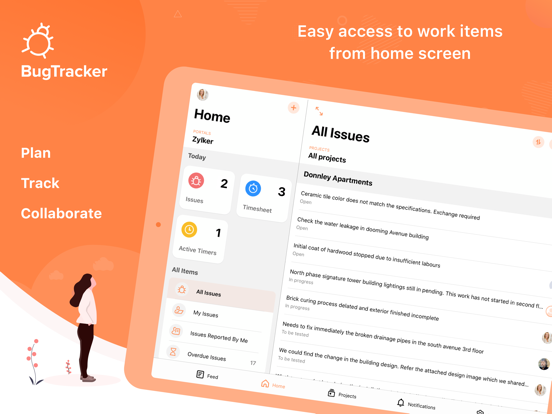 Zoho BugTracker iPad screenshot