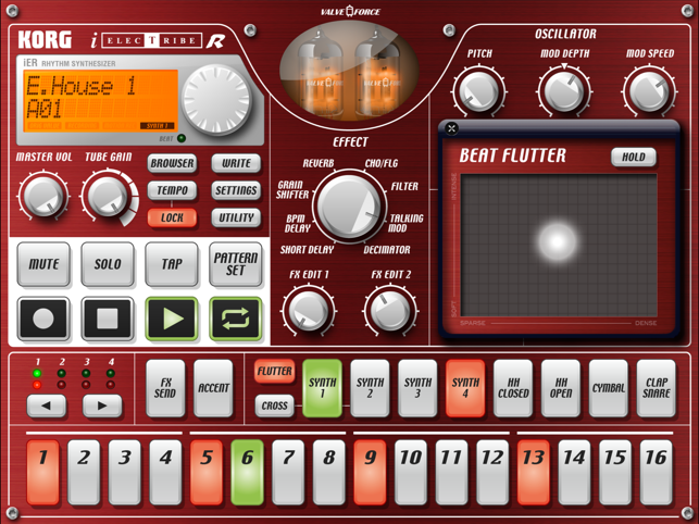 KORG iELECTRIBE for iPad Screenshot