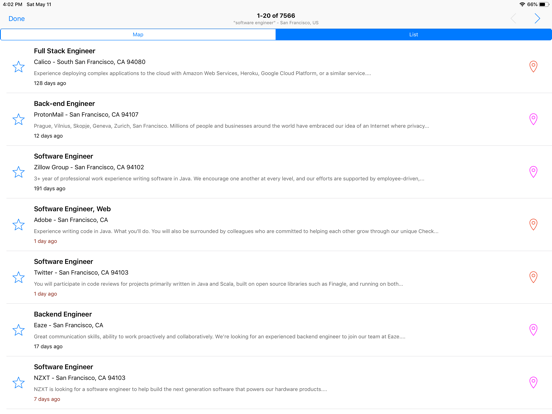 Jobs on map - easy job search iPad screenshot 5 - Business app