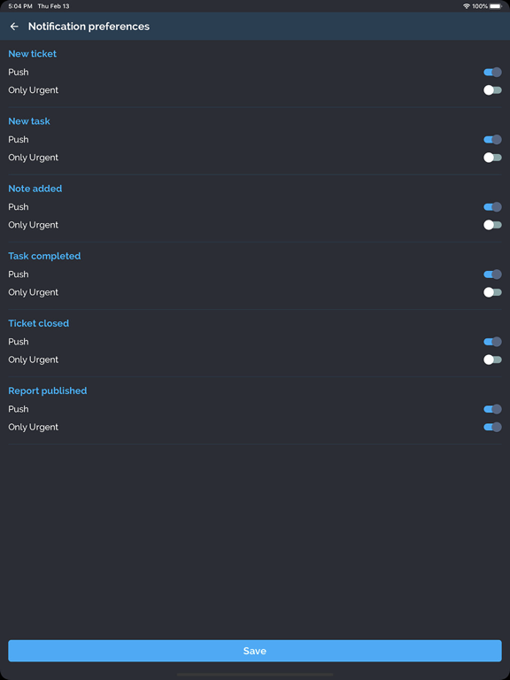 Certego PanOptikon Mobile iPad screenshot