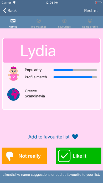 Screenshot #2 pour Baby Name Genie