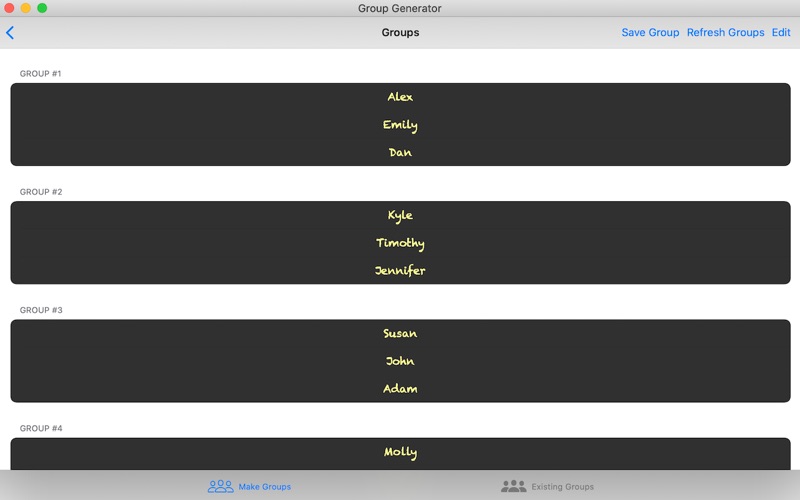 Group Generator screenshot