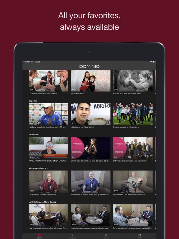 Dominio iPad screenshot 3 - Entertainment app
