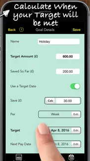 savings goals pro iphone screenshot 3