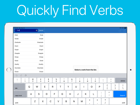 English Verb Conjugator Pro iPad screenshot 8 - Education app