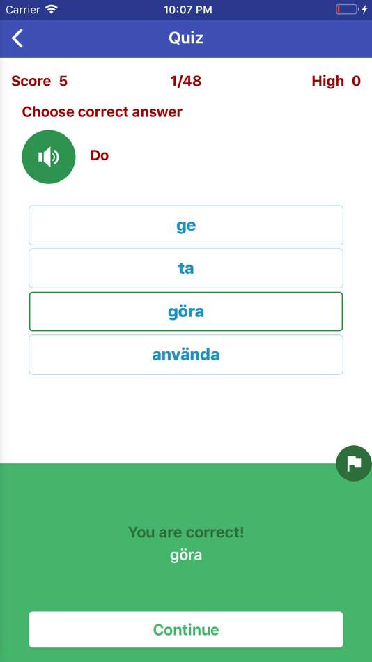 #7. Learn Swedish Daily (iOS) By: Van Duong Nguyen