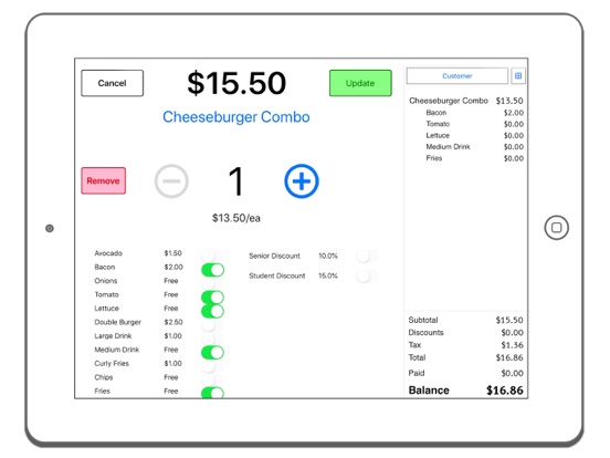Rhombus POS iPad screenshot 5 - Business app
