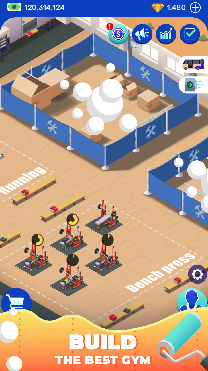 Idle Fitness Gym Tycoon - Game Hack screenshot 5 - iOS game interface