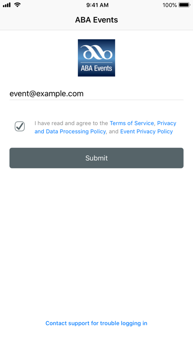 Screenshot #2 pour ABA Events App