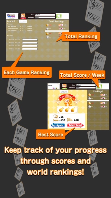 Bastien [Interval] Flashcards iPhone screenshot 4 - Music app