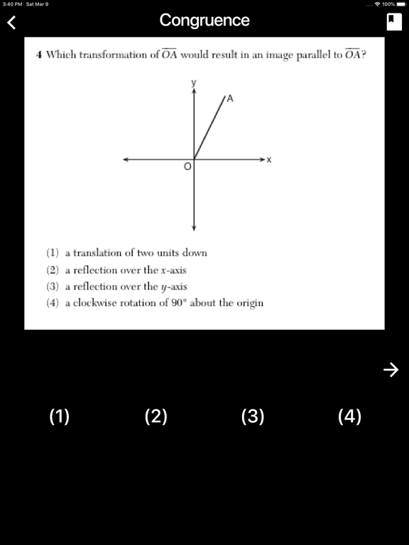 Geometry Regents Review iPad screenshot 1 - Education app
