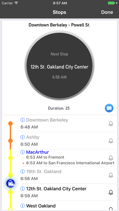 Screenshot #2 pour onTime : BART, Muni, Caltrain.