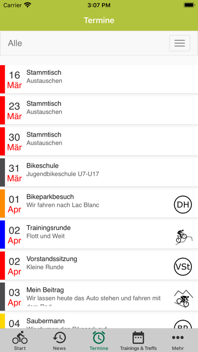 MTB-Club Karlsruhe e.V. Screenshot