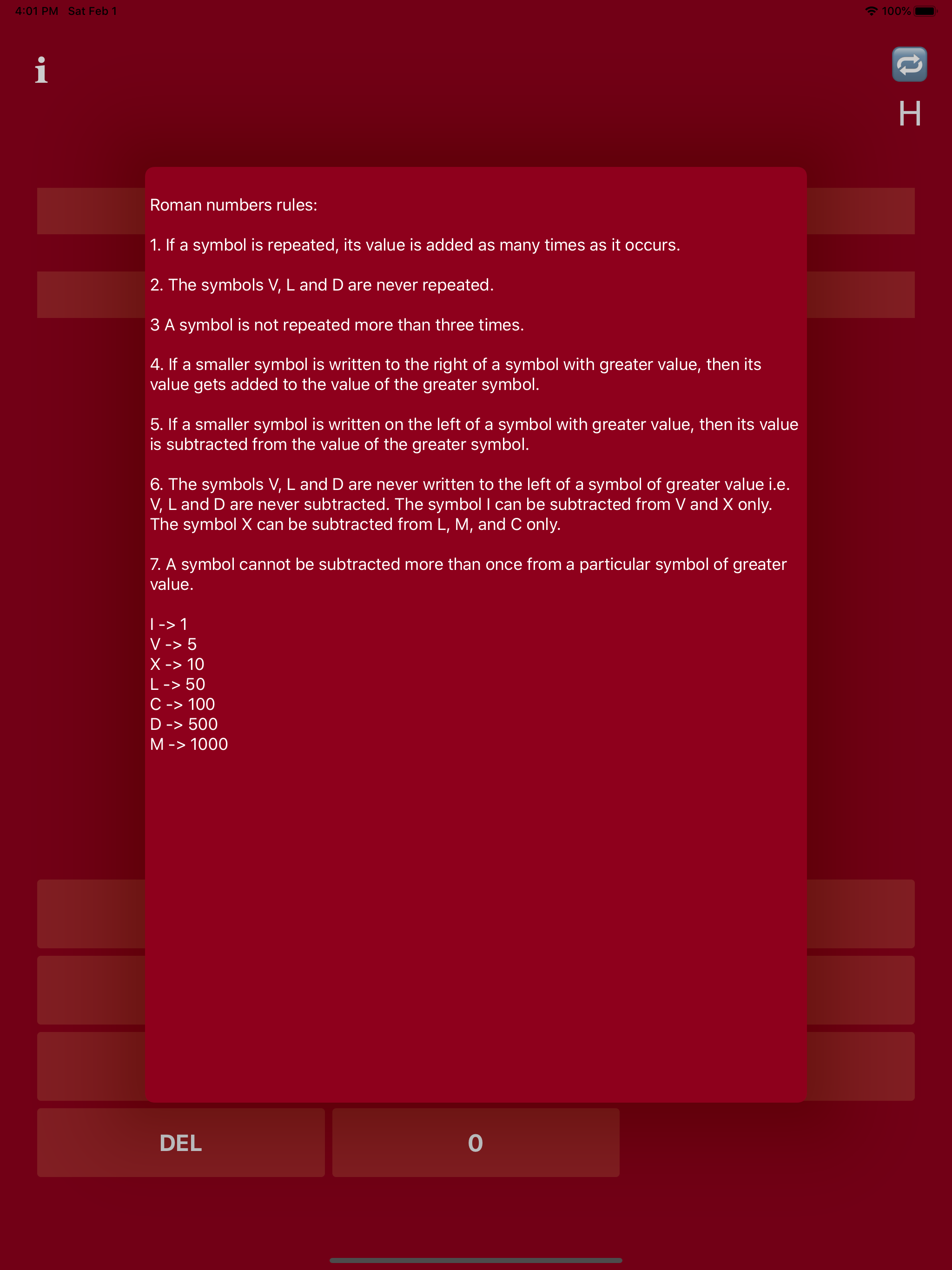 Roman Numbers