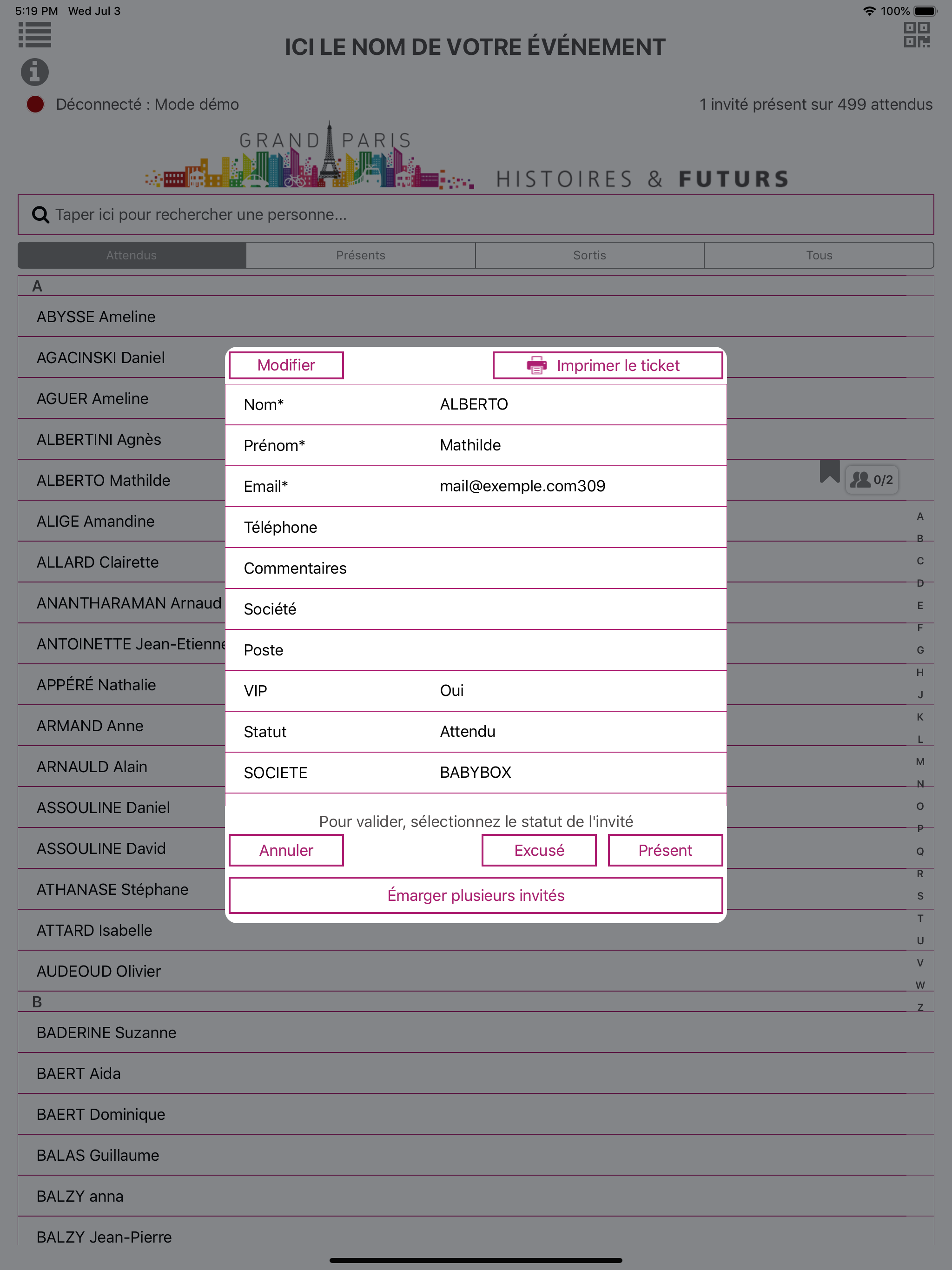 Bienvenue Event