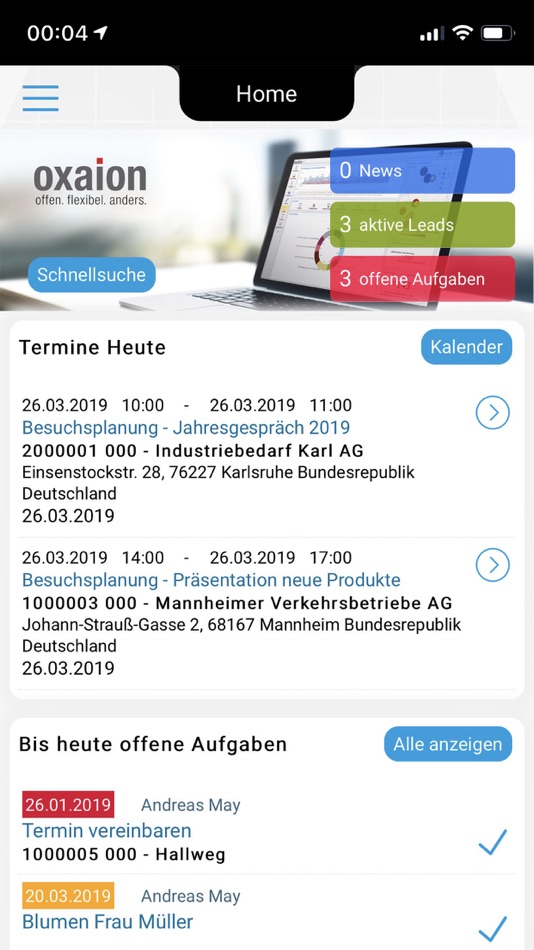 #4. oxaion mobile (iOS) 由: i:qu applications & services GmbH