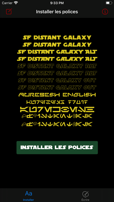 Screenshot #1 pour Polices thème Star Wars
