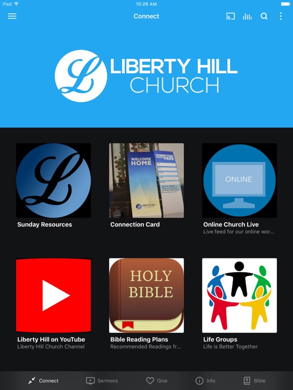 Liberty Hill Church iPad screenshot 1 - Education app