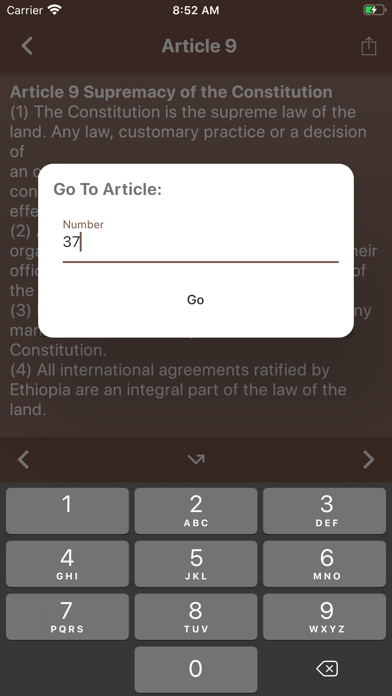 Ethiopian Constitution iPhone screenshot 5 - Reference app