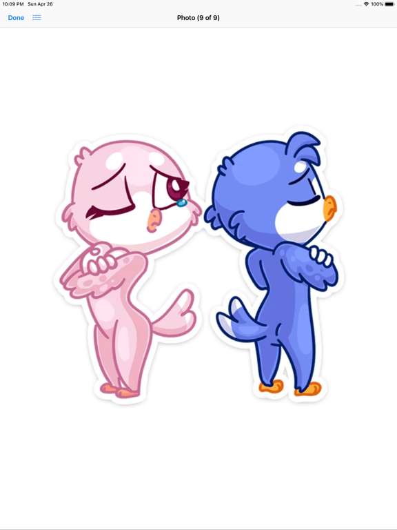 Finn & Fenech Love story iPad screenshot 10 - Stickers app