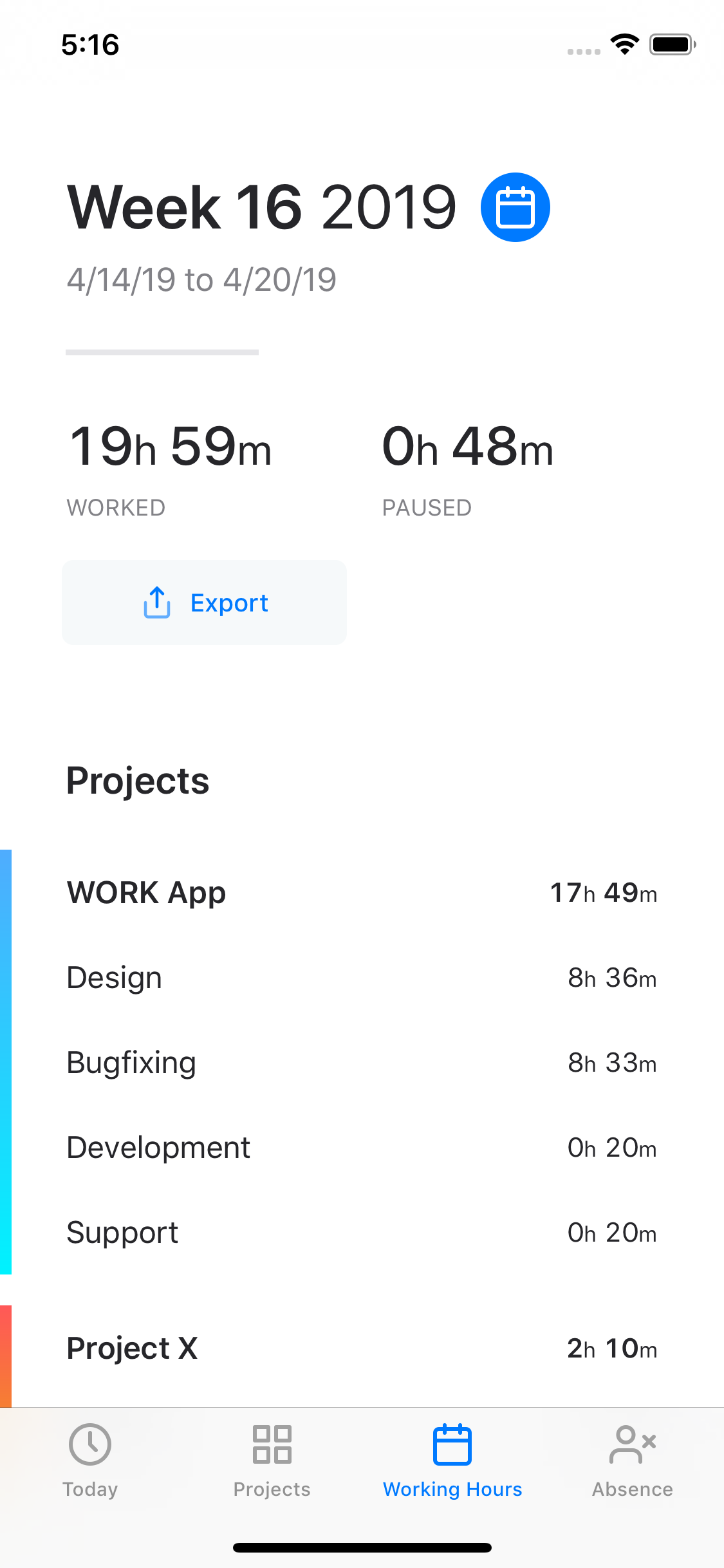 WORK • Time Sheet