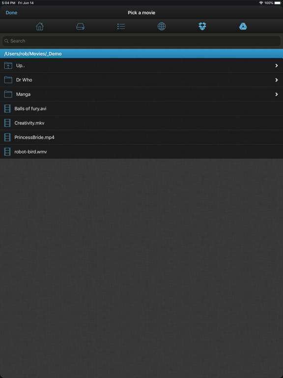 VLC Streamer Pro iPad screenshot 2 - Entertainment app