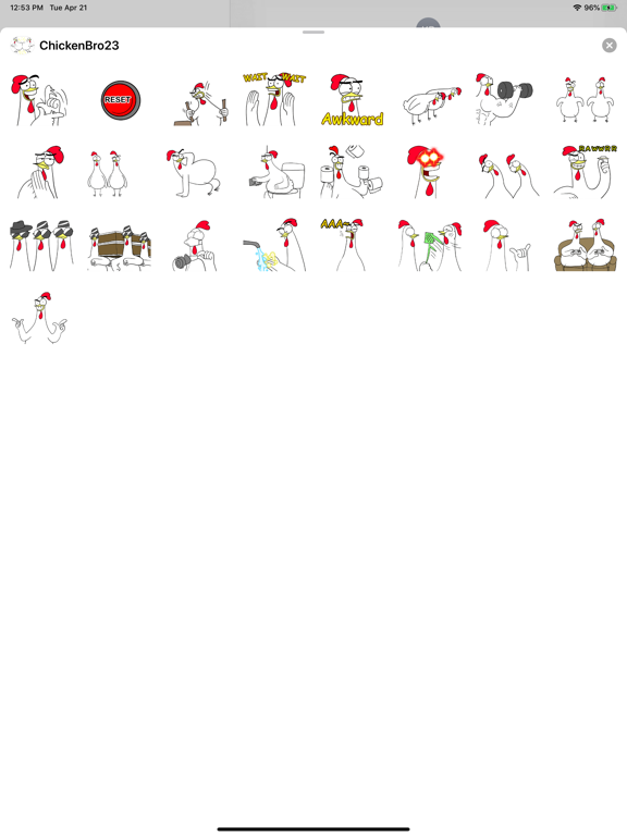 Chicken Bro 23 Sticker Pack screenshot 2