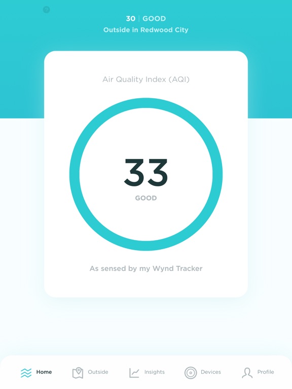 Wynd Air Tracker and Purifier iPad screenshot 1 - Health & Fitness app