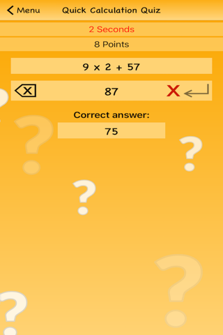 Quick Calculation Quiz screenshot 4