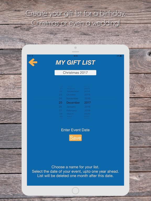 My Gift List iPad screenshot 4 - Social Networking app