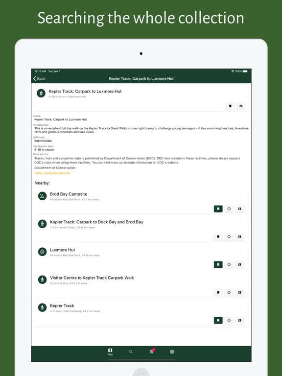 Tracks NZ iPad screenshot 4 - Travel app