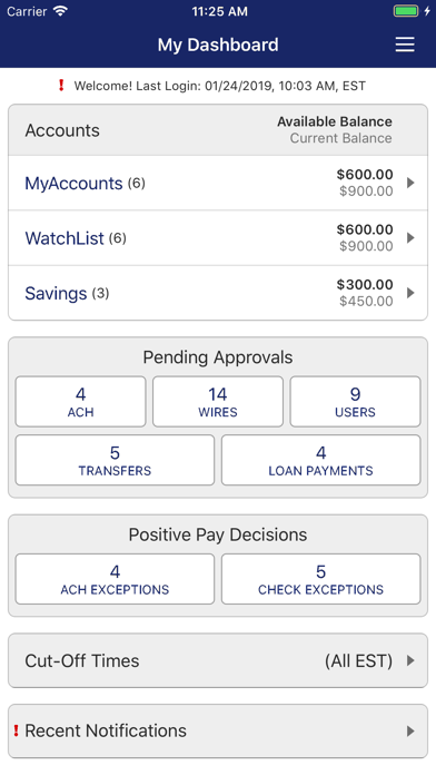 Pegasus Bank TMS Screenshot