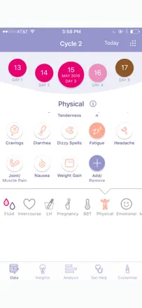 FEMM Period Ovulation Tracker : capture d’écran 3 sur 5