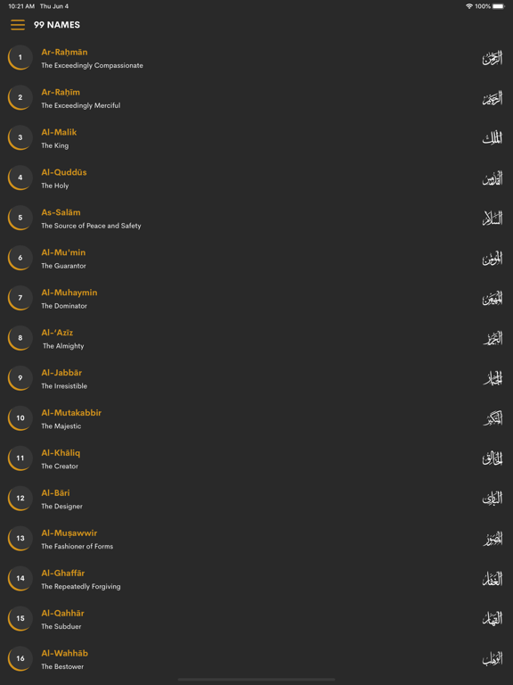 Quran with Hindi translation iPad screenshot 3 - Music app