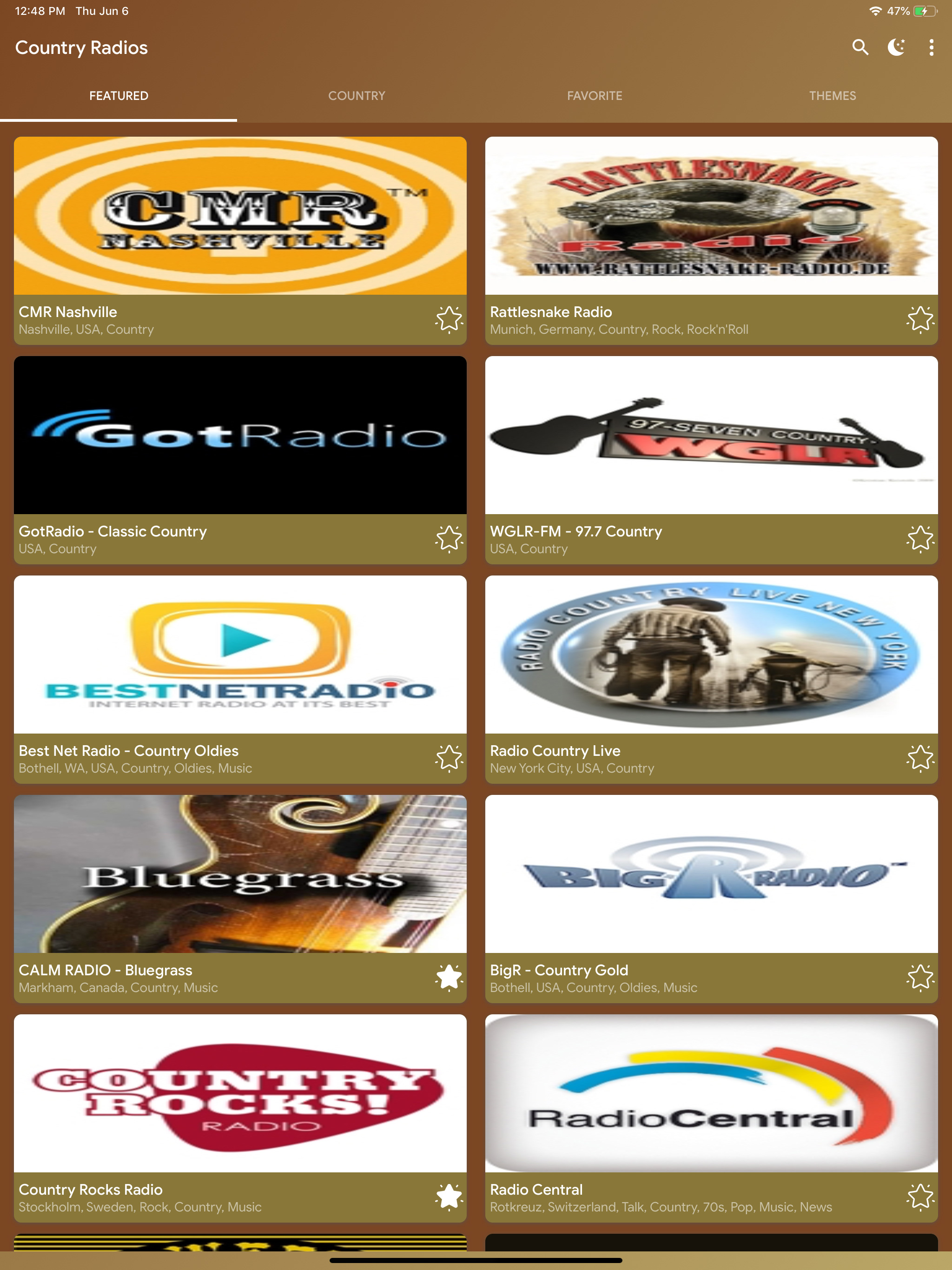 Country Music Radios Online