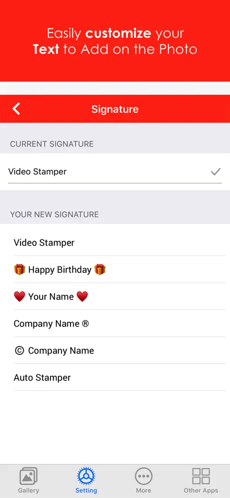 Auto timestamp & text to video