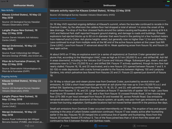 Volcano Updates iPad screenshot 4 - News app