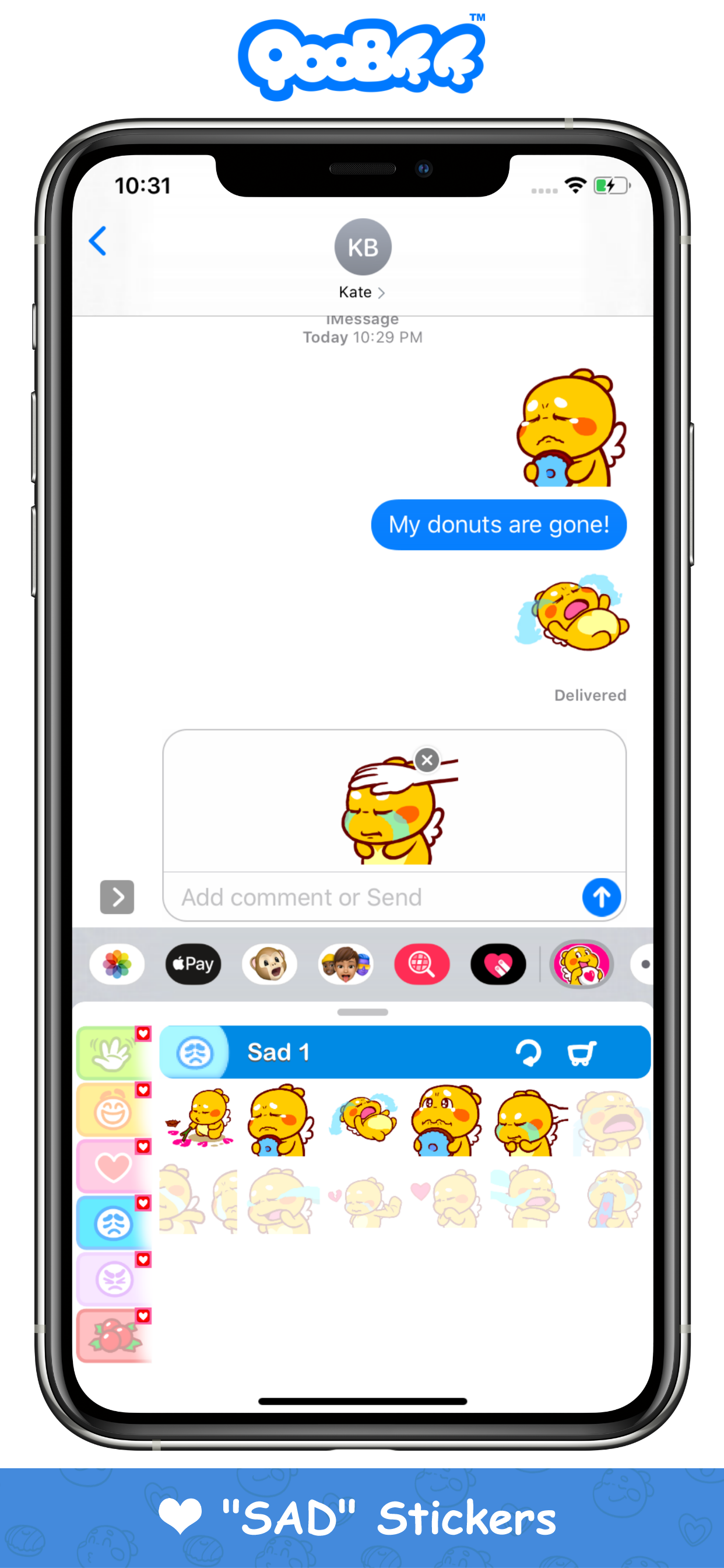 QooBee Agapi Stickers screenshot 4