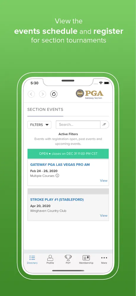 Gateway PGA Section