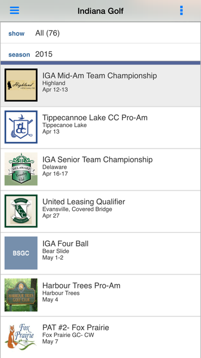 Indiana Golf Association Screenshot 2 - AppWisp.com Indiana Golf Association Screenshot 2 - AppWisp.com