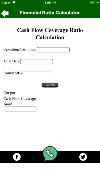 Financial Ratio Calculator Screenshot