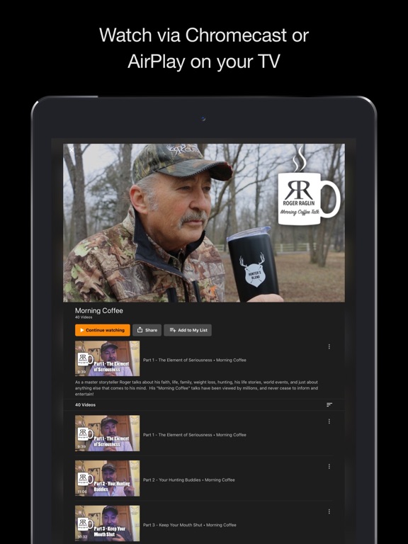 Roger Raglin Channel iPad screenshot 5 - Entertainment app