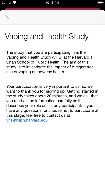 Vaping and Health Study