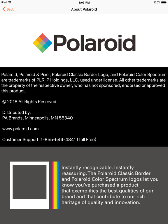 Polaroid Wi-Fi Photo Frame iPad screenshot